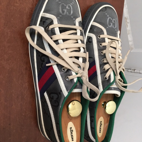 GUCCI GREY OFF THE GRID 'GUCCI TENNIS 1977' SNEAKERS - Picture 1 of 14